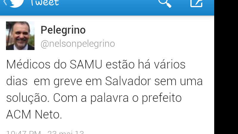 Imagem ACM Neto ignora Pelegrino