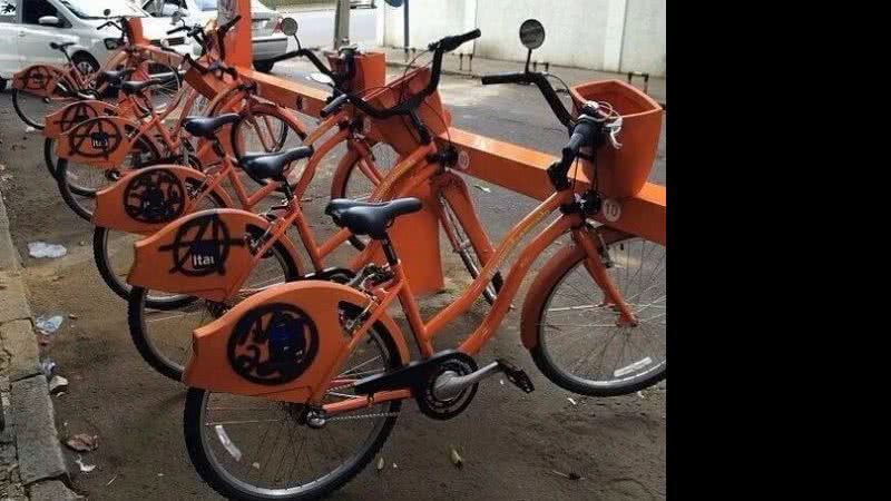 Imagem Bicicletas são pichadas em Brotas e Neto dispara: "assim não dá"