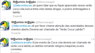 Imagem Universitário chama Verão Coca Cola de "Verão Coca Ladrão"