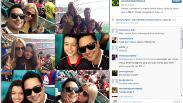 Imagem Xanddy e Carla Perez conferem BaVi em família na Arena