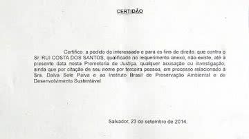 Imagem Ex-presidente de ONG doou dinheiro para campanhas de Rui e Pelegrino em 2006