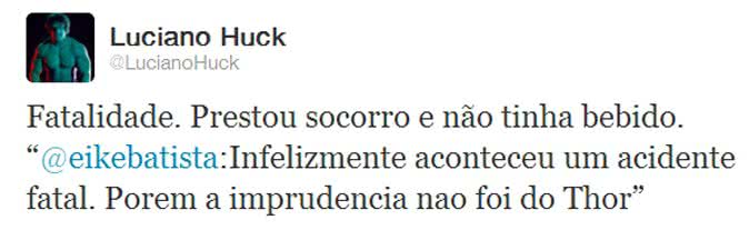 Imagem Luciano Huck sai em defesa do filho de Eike
