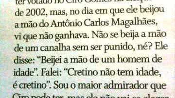 Imagem Chico Anysio chama ACM de canalha e cretino