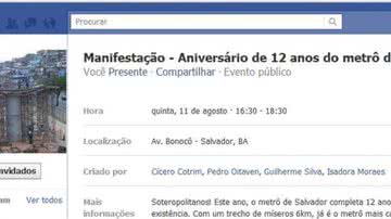 Imagem Internautas organizam “aniversário” do metrô