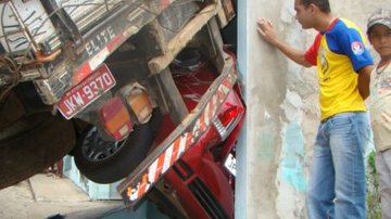 Imagem Caminhão destrói carro e invade casa em Itapetinga 