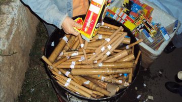 Imagem Sesp apreende 550 quilos de fogos de artifício vendidos irregularmente