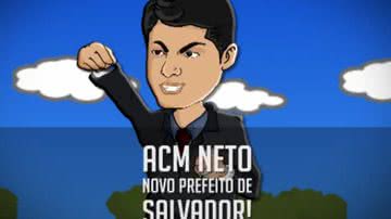 Imagem Charge do Bocão News retrata vitória de ACM Neto