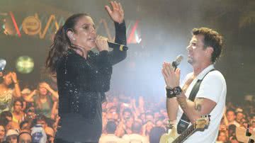 Imagem Tuca Fernandes e Ivete Sangalo juntos no Cerveja e Cia Folia 