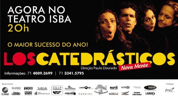 Imagem Los Catedrásticos em cartaz no Teatro Isba com a peça Nova Mente 