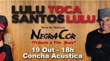 Imagem Lulu Santos e Negra Cor se apresentam na Concha Acústica do TCA 
