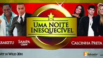 Imagem Uma Noite Inesquecível terá Belo, Calcinha Preta e Pablo
