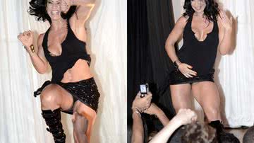 Imagem Scheila Carvalho dança em boate GLS