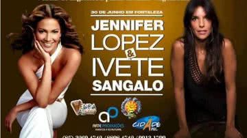 Imagem Apresentação de Jennifer Lopez e Ivete em Fortaleza tem data marcada