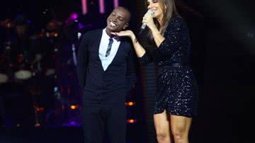 Imagem Ivete, Gil e Neymar na gravação do DVD de Thiaguinho