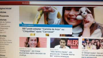 Imagem Cidade Alerta Bahia é capa de site nacional