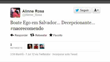 Imagem Alinne Rosa é barrada por seguranças da Ego