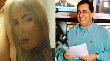 Imagem Kajuru exibe tatuagem de Claudia Leitte