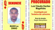 Imagem "Baixo" é o Dama de Ouro do baralho do crime