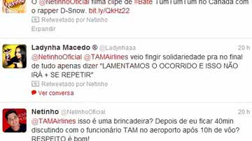 Imagem Netinho tem bagagem violada pela TAM e solta o verbo no twitter