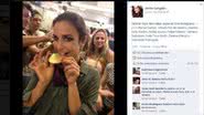 Imagem Ivete Sangalo comemora medalha de ouro com as jogadoras de vôlei