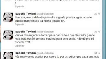 Imagem Isabella Taviani critica casas noturnas em Salvador 