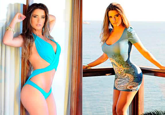 Imagem Ex-BBB Laisa empina o bumbum em fotos para revista