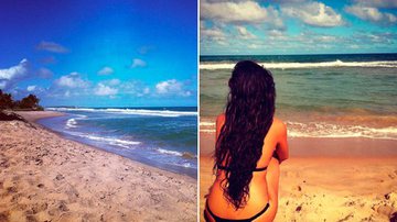 Imagem Isis Valverde posta foto aproveitando a praia de Salvador