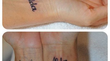 Imagem Xuxa tatua o nome da mãe, Alda, no pulso