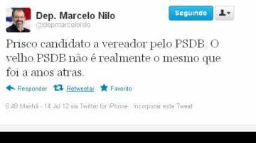 Imagem Marcelo Nilo critica PSDB pela candidatura de Prisco