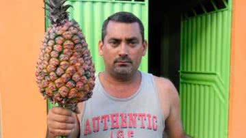 Imagem Produtor baiano diz ter colhido 'abacaxi gigante' de 14 quilos