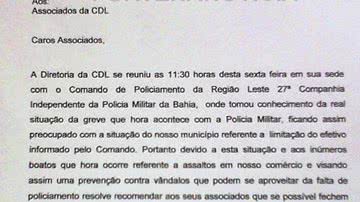 Imagem Cruz das Almas: greve faz lojistas fecharem as portas