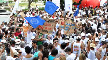 Imagem Protesto estudantil na lavagem do Bonfim