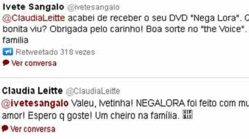 Imagem Ivete deseja boa sorte a Cláudia Leitte no Twitter