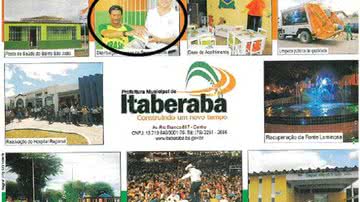 Imagem Prefeito de Itaberaba estampa própria foto em carnê do IPTU