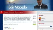 Imagem Bispo Edir Macedo endossa críticas à cartilha gay