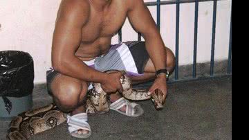 Imagem Vigilante é detido com cobra de 2,25m