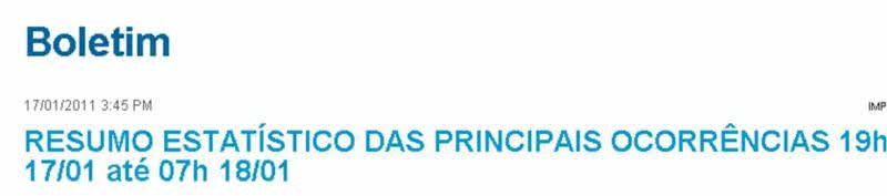 Imagem Informações policiais do site da SSP são deficientes