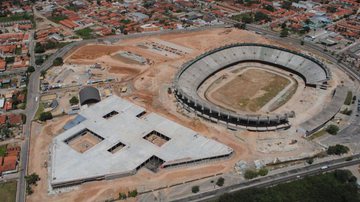 Imagem Obras no estádio de Fortaleza para a Copa 2014 seguem adiantada