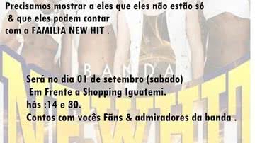 Imagem New Hit: fãs fazem caminhada para apoiar os pagodeiros
