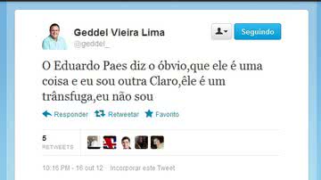 Imagem Clima esquenta no PMDB após picuinha de Geddel e prefeito do Rio