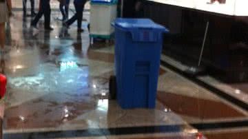 Imagem Cano quebrado para atividades no 1º piso do Iguatemi