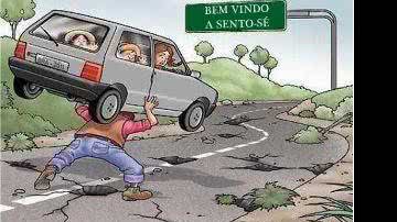 Imagem Estrada Sento-Sé/Sobradinho é esquecida e vira alvo de piada