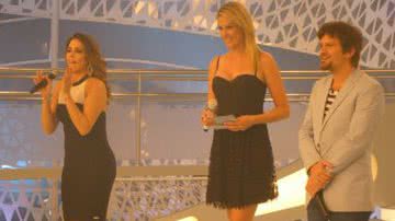 Imagem Alinne Rosa e Saulo Fernandes gravam programa de Ana Hickmann