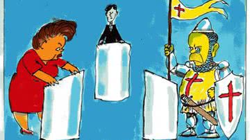 Imagem Charge sobre o último debate