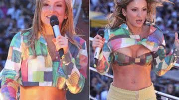 Imagem Claudia Leitte mostra peito turbinado em show