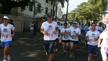 Imagem Secretário, comandante e delegado juntos na Corrida do Águia