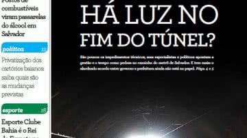 Imagem Jornal da Metrópole: há luz no fim do túnel
