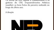 Imagem NER comunica fim da parceria com Claudia Leitte