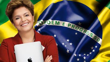 Imagem Dilma não larga o iPad