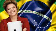 Imagem Dilma não larga o iPad